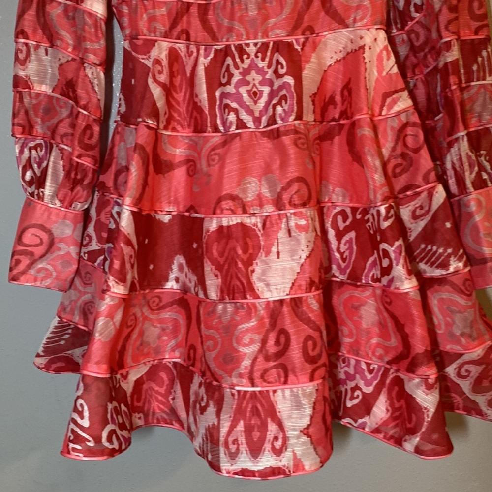 Lilly’s Kloset Red Geometric Dress Size S - Picture 4 of 14